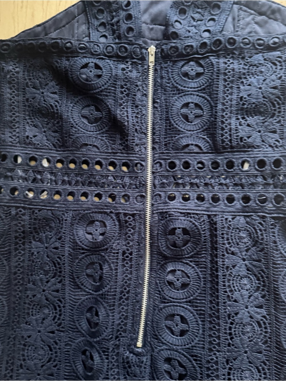 Lulus Cocktail Ready Navy Blue Crochet Lace Midi Dress size medium - Picture 9 of 14